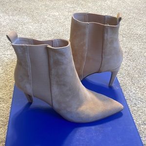 Tan suede heels by 42 Gold. Great conditions. One spot on the bottom right sole